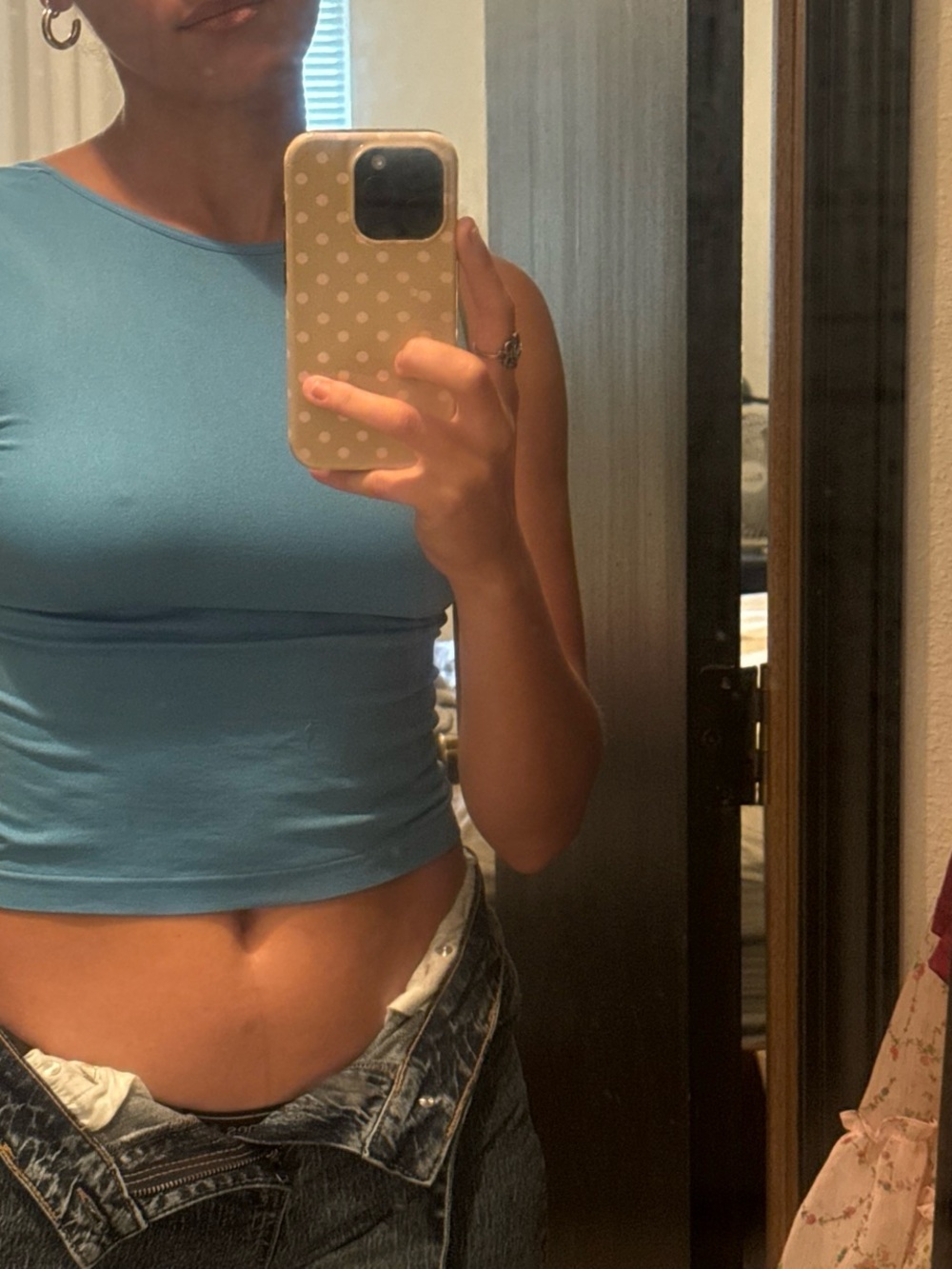wild fable Sky Blue Sleeveless Crop Top